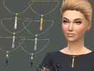 Sims 4 — NataliS_Tassel pendant necklace by Natalis — Chain Tassel pendant necklace have become the must have jewelry