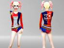 Sims 4 — Harley Quinn - Clothes - Spa Day Required by Pincesa — Spa Day Gamepack required. Harley Quinn from Suicide