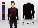 Sims 4 — Bi-Color Long Sleeve Shirt by McLayneSims — Standalone item 6 Swatches No recoloring Please don't upload my