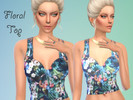 Sims 4 — Floral_Top_for_Females by simasims132 — Floral top for females, teenagers, young adult, adult and elder (Every