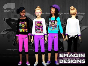 Sims 4 — Girls Trukfit Joggers 3 Pair by emagin3602 — Designed by Emagin Designs