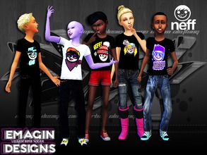 Sims 4 — Girls & Boys Neff T-Shirts #5 by emagin3602 — Designed by Emagin Designs