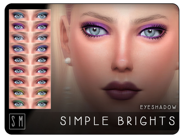 Sims 4 — [ Simple Brights ] - Eyeshadow by Screaming_Mustard — A bold eyeshadow for stunning looks and big statements.
