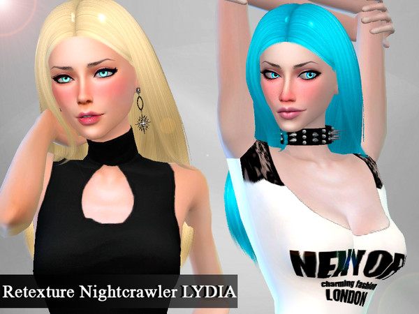Sims 4 — Retexture Hair Nightcrawler Lydia by Genius6662 — - Need Mesh - 18 Colors