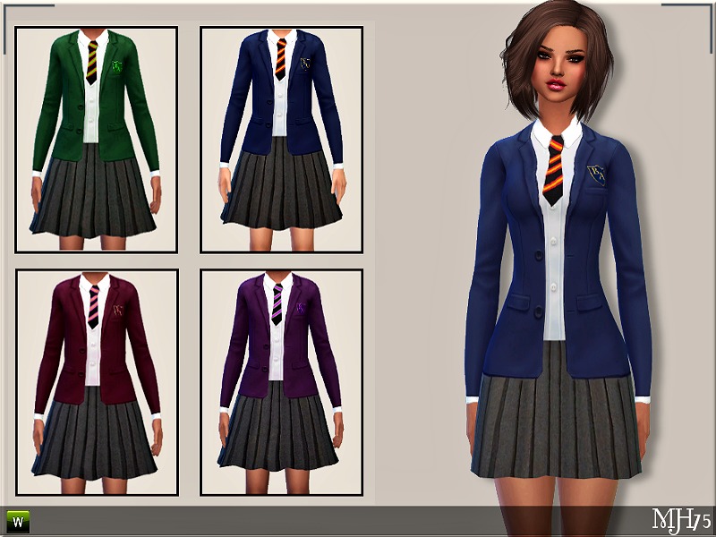 School Uniform The Sims 4 _ P1 - SIMS4 Clove share Asia Tổng hợp Custom ...
