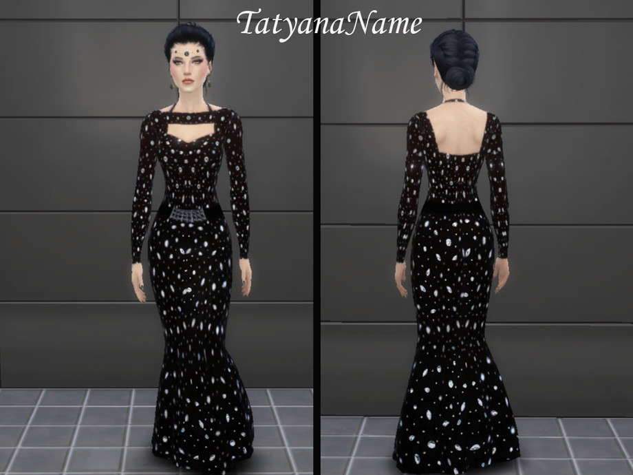 The Sims Resource - TatyanaName - Formal black gown