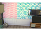 Sims 4 — Walls and Paintings by ellamariex3 — Chevron walls and paintings for your sims 4 :)