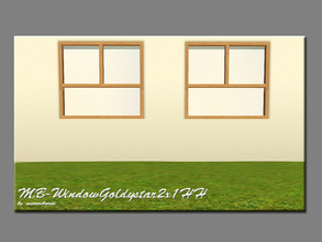 Sims 3 — MB-WindowGoldystar2x1HH by matomibotaki — MB-WindowGoldystar2x1HH, half-high inverted window mesh of the