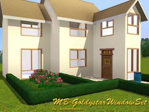 Sims 3 — MB-GoldystarWindowSet by matomibotaki — MB-GoldystarWindowSet,a window set with 4 inverted window-meshes