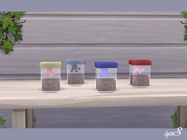 Sims 4 — Glass Box with a Funny Man, spices by soloriya — This glass box is a fun way of storing a range of food and