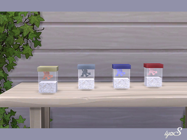 Sims 4 — Glass Box with a Funny Man, rice by soloriya — This glass box is a fun way of storing a range of food and pantry