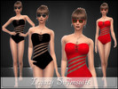 Sims 4 — Legacy Swimsuits by TheSims4Magazine — - 2 Swimsuits Black/Red - Standalone I hope you like it :)