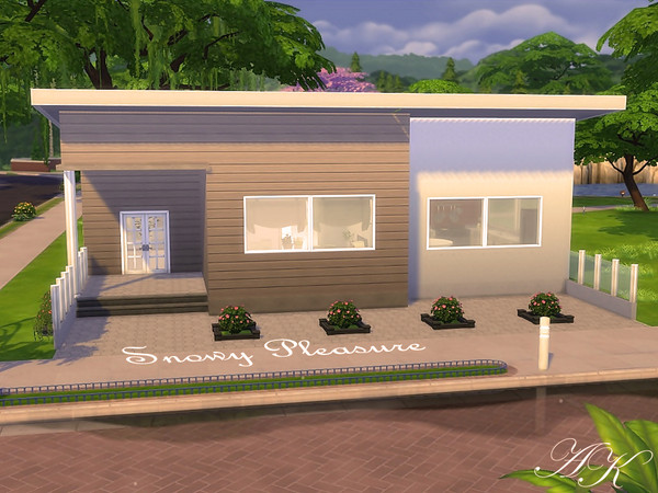 Sims 4 — Snowy Pleasure by ArwenKaboom — This is small house for your that gives your sim nice starter kick, before