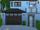 Sims 4 — Garage Wall - v3 by sarahstar_132 — Wallpaper that looks like a garage door, can be found in the paint section.