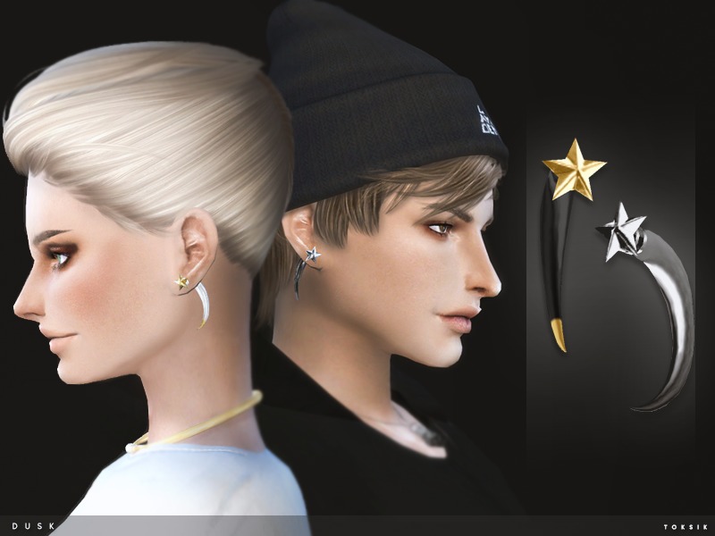 toksik's Sims 4 Male Earrings.