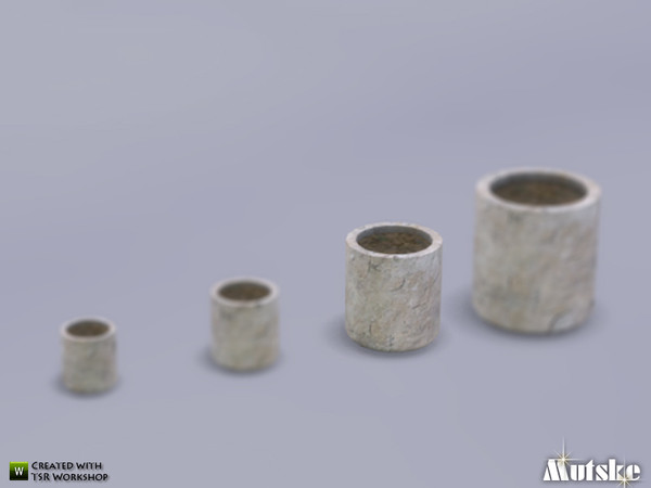 Sims 4 — Middle Pot A by Mutske — Nice pot to decorate a sim home. With a slot to add a plant. Made by Mutske@TSR. 