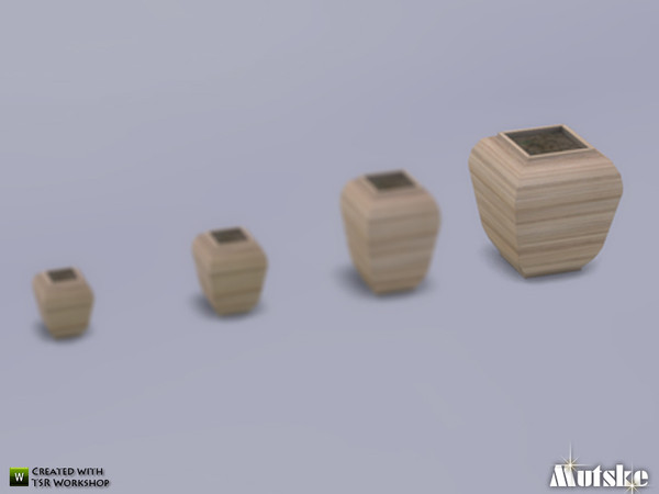 Sims 4 — Large Pot C by Mutske — Nice pot to decorate a sim home. With a slot to add a plant. Made by Mutske@TSR. 