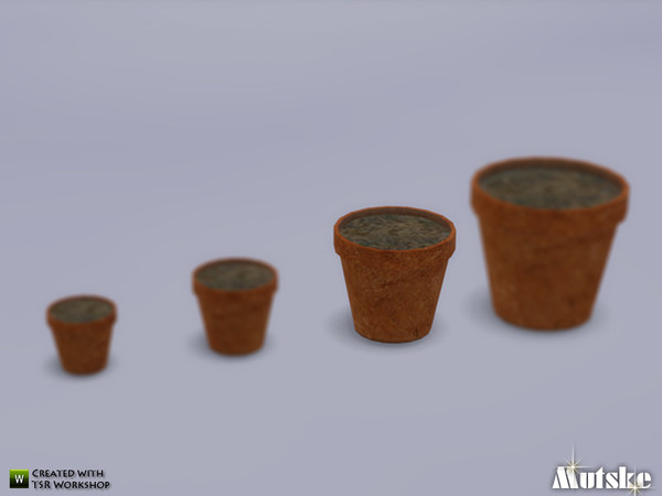 Sims 4 — Middle Pot D by Mutske — Nice pot to decorate a sim home. With a slot to add a plant. Made by Mutske@TSR. 