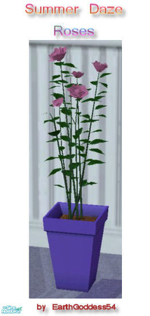 Sims 2 — Summer Daze - Roses by EarthGoddess54 — Made to match the Summer Daze bedroom set, based on Daggs' wallpaper set