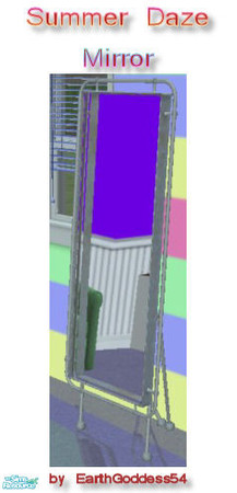 Sims 2 — Summer Daze - Mirror by EarthGoddess54 — Made to match the Summer Daze bedroom set, based on Daggs' wallpaper