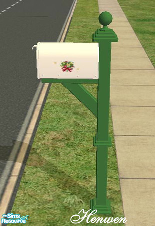 Sims 2 — Country Spring Bouquet Mailbox  by Henwen — *Do NOT* delete your mailbox from your lot with this. I do not want