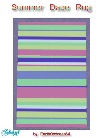 Sims 2 — Summer Daze - Rug by EarthGoddess54 — Made to match the Summer Daze bedroom set, based on Daggs' wallpaper set