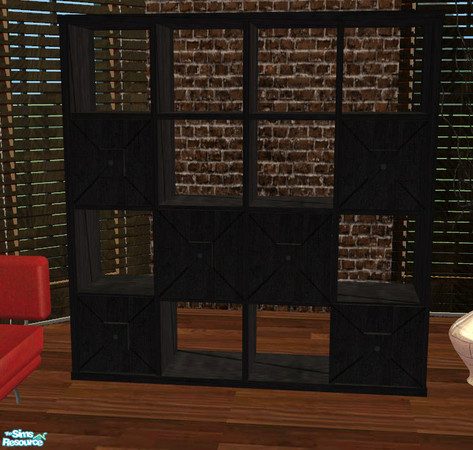 Sims 2 — Roma Living Set- Red Leather -Bookcase by RockinRobin — Recolor of my Roma Living mesh set. Includes sofa,