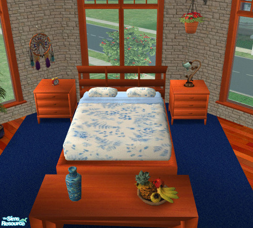 Sims 2 — Horizons bedroom Cherry  - Bedding 4 by TSR Archive — I made a few different beddings for this room, in order to