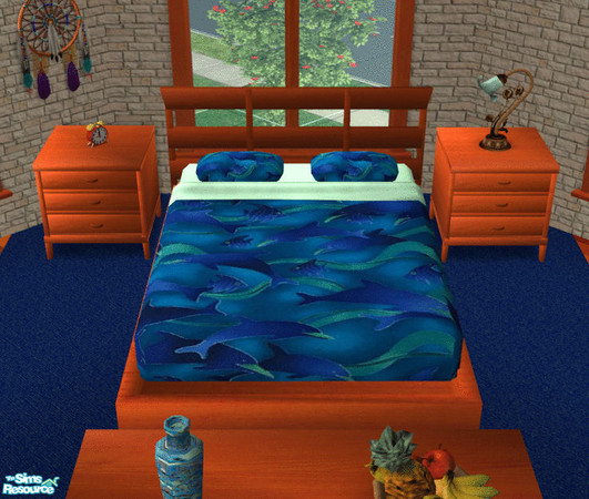 Sims 2 — Horizons bedroom Cherry  - Bedding 3 by TSR Archive — I made a few different beddings for this room, in order to