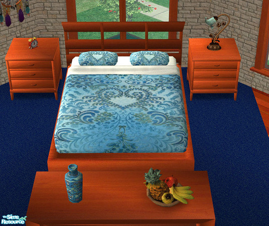 Sims 2 — Horizons bedroom Cherry  - Bedding 2 by TSR Archive — I made a few different beddings for this room, in order to