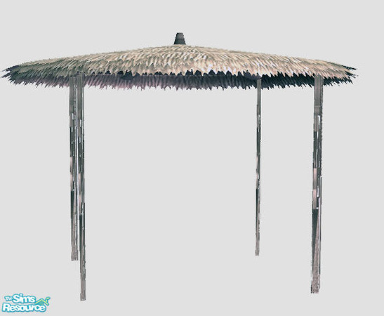 Sims 2 — Large Shade Umbrella- White by RockinRobin — Perfect for the hot summer days! This umbrella is large enough to