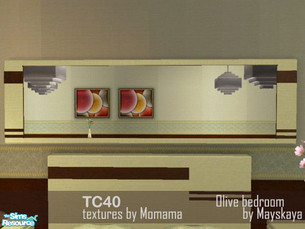 Sims 2 — Olive bedroom - Mirror by mayskaya — Recolour of Luxury Mirror from "Glamour life" pack. TC 40