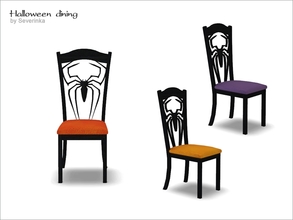 Sims 4 — Halloween dining - Dining spider chair by Severinka_ — Dining chair with spider on the back A set of 'Halloween'