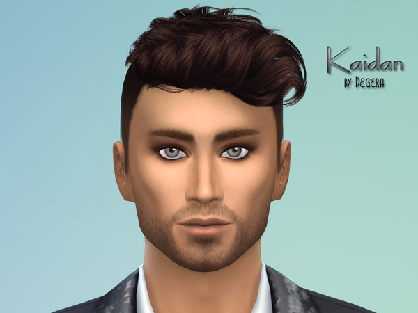 Sims 4 — Kaidan by Degera — A romantic, looking for Mr. or Mrs. Right, Kaidan may look like a bad boy, but he's seeking a