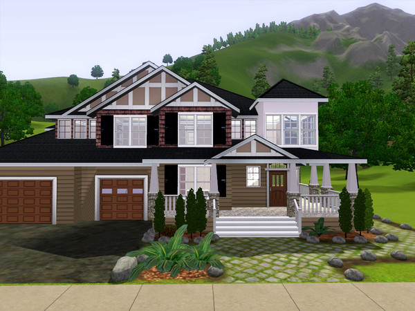 Sims 3 — Park Ridge by Gamergurl101 — This family home offers 7 bedrooms 4 bathrooms. Huge kitchen and living room and