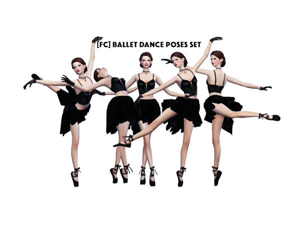 Sims 4 — Ballet Dance Poses set CAS ver by FlowerChamber — 15 poses. CAS: Please choose goofball trait INGAME: By using