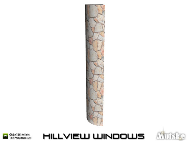 Sims 4 — Hillview Round Corner by Mutske — Round corner for the Hillview Windows. Use bb.moveobjects to place the corner.