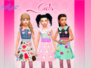 Sims 4 — Girls dress : cupcake, bunny and owl by victorrmiguell — Dress to wear on a day- to-day