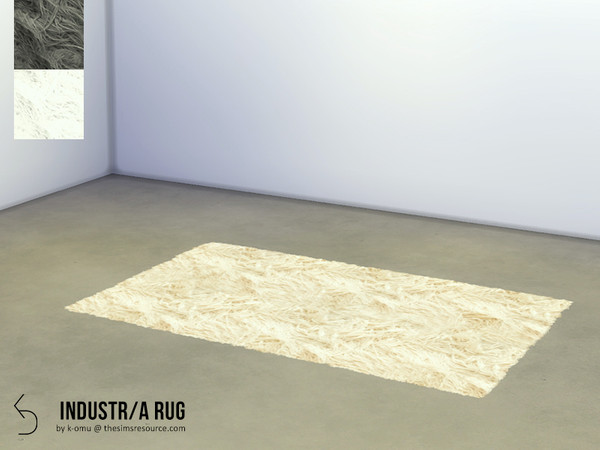 Sims 4 — Industr/a Bedroom Shag Rug by k-omu2 — A comfortable shag rug to soften up the room. Comes in three swatches -