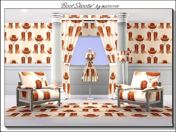 Sims 3 — Boot Skootin_marcorse by marcorse — themed pattern: western gear - boots and hat - for boot skootin' fun