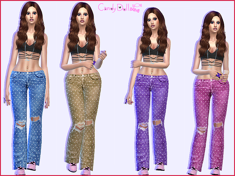 The Sims Resource - CandyDoll Dot Jeans