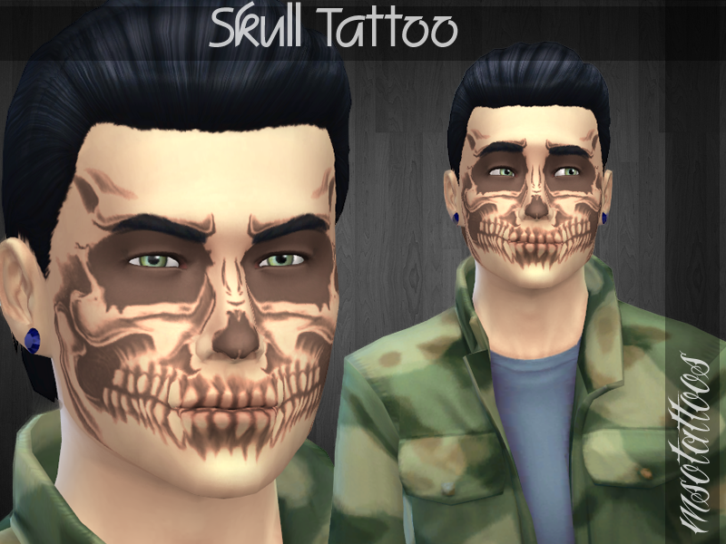 The Sims Resource | Skull Tattoo