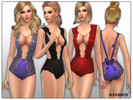 Sims 4 — Lace Detailed Lingerie by simseviyo — Beautiful lace lingeri with bow tie detail