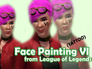 Sims 3 — VI Face Painting Tattoo from League of Legends by LiaLey — okay, maybe this is not the best face painting from