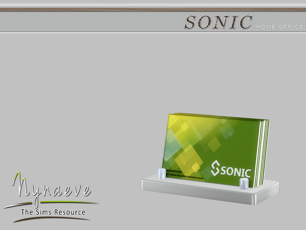 Sims 4 — Sonic Business Card by NynaeveDesign — Sonic Home Office - Business Card Located in: Decor - Miscellaneous