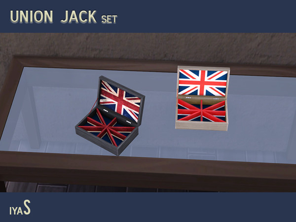 Sims 4 — Union Jack Open Box by soloriya — Cute open box designed with Union Jack flag. Part of Union Jack set. Two color