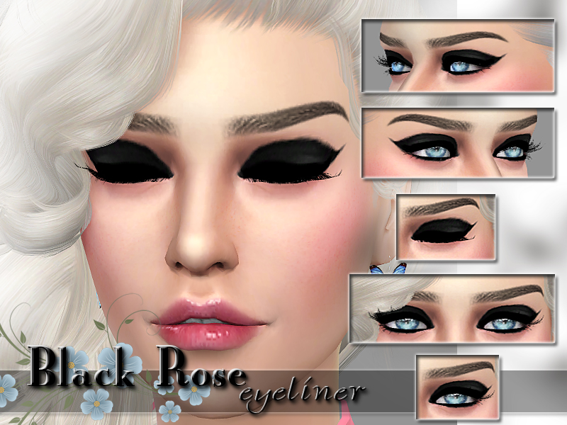 The Sims Resource - Black Rose Eyeliner