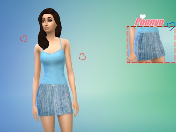The Sims Resource - Denim skirt
