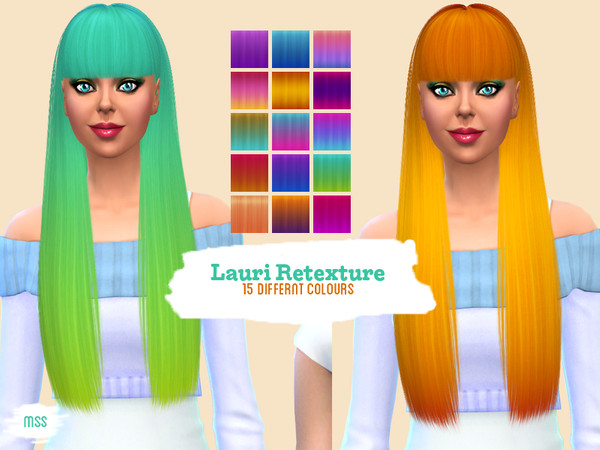 Sims 4 — Nightcrawler Lauri Retexture - mesh needed by midnightskysims — I really liked this hair so here is it my