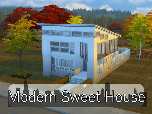 Sims 4 — Modern Sweet House by AnnMdx — This room has 2 bedrooms and 1 bathroom. It's a 2 floor house with a modern touch
